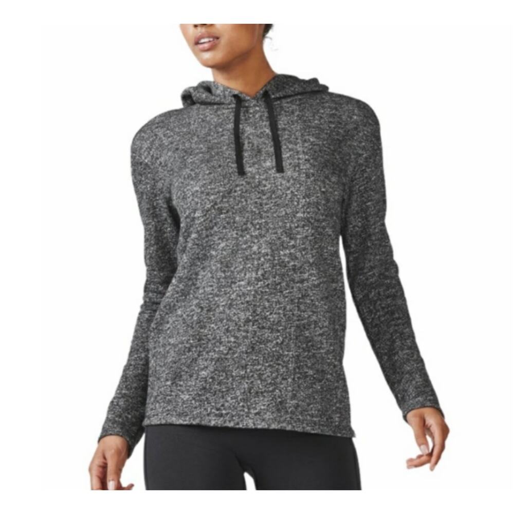 SALE Fabletics Womens Taj Hoodie Black Side Zipper Detail Size SS